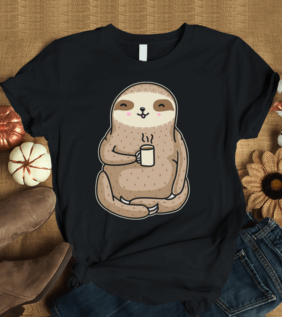 Coffee Sloth Cozy Mug T-Shirt