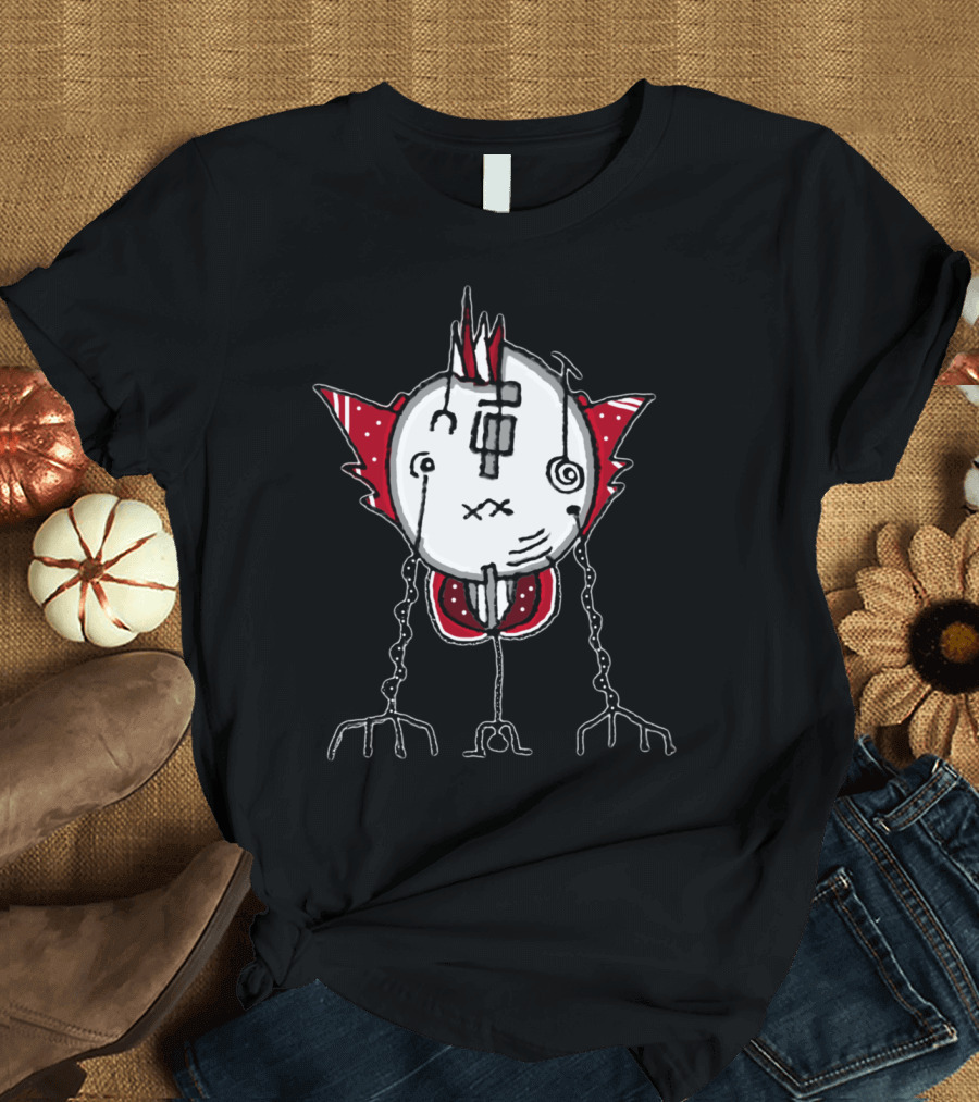 Alien Robot Hand Draw Art Sketch Creature T-Shirt