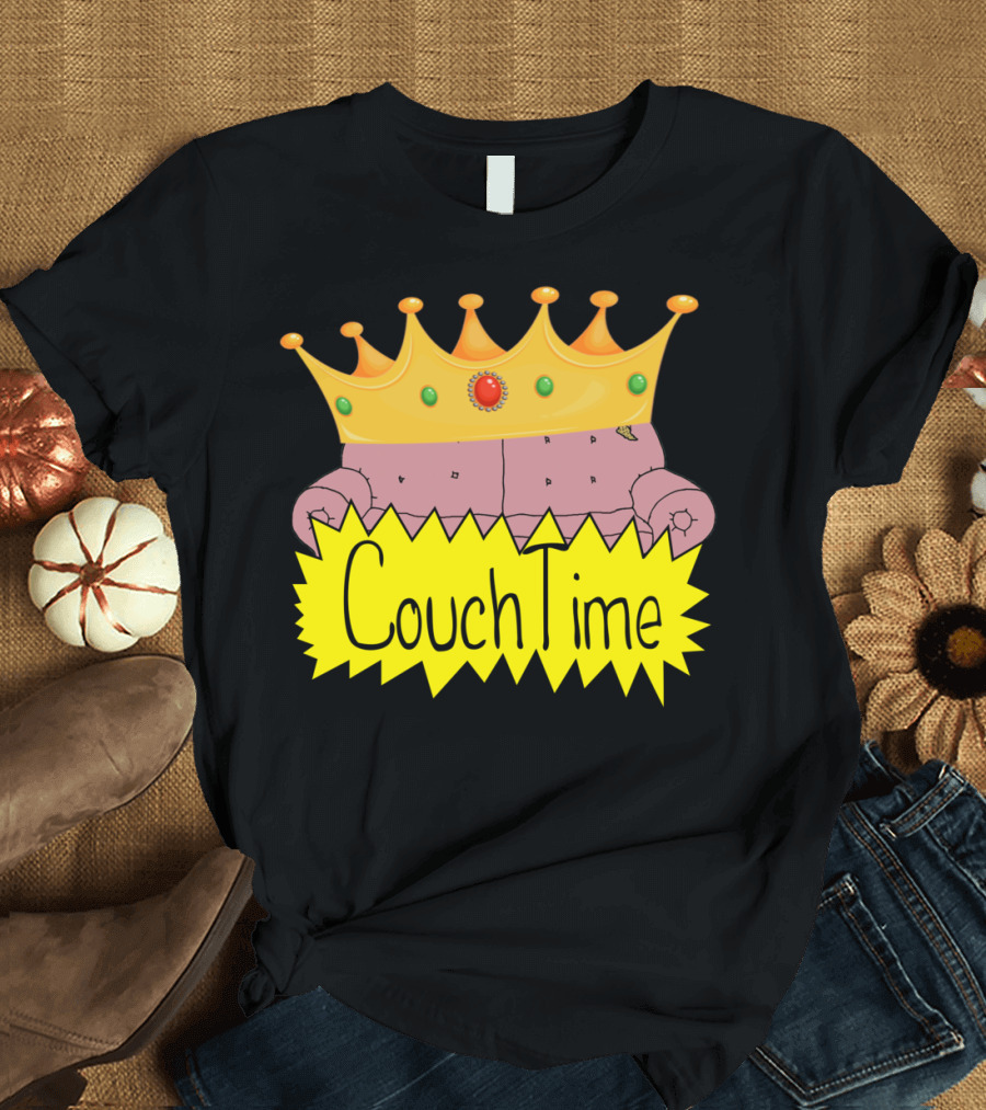 CouchTime Crown Illustration Iconic T-Shirt