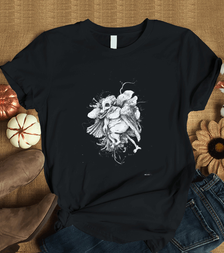 Baby Of The Forest Skeleton Creature Blend with Wings and Roots T-Shirt