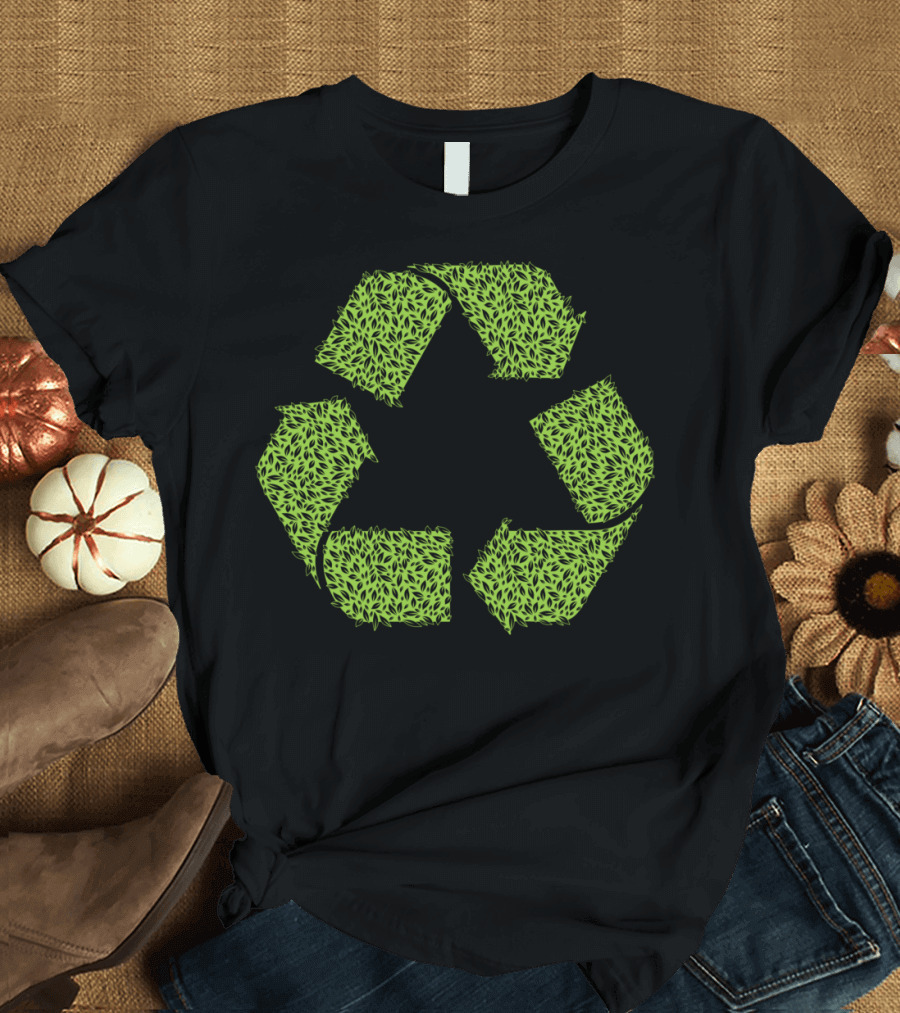 Leaf Pattern Recycle T-Shirt