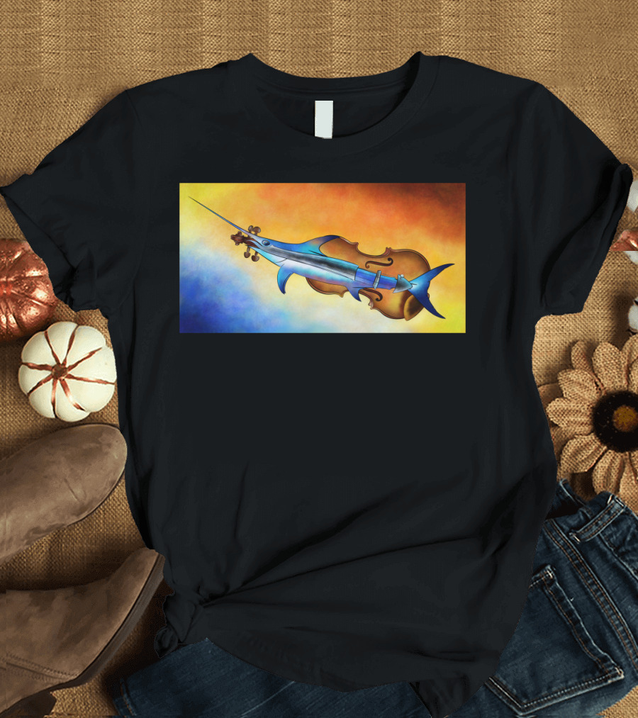 Fisholin Instrumental Fusion Fish Violin T-Shirt