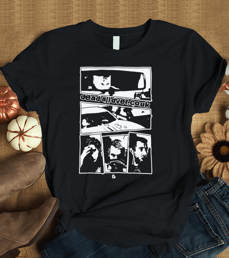dead all over car chase co uk comic T-Shirt