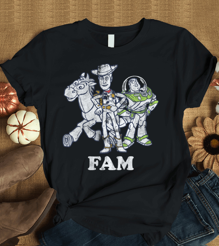 Toy Story Fam Woody Buzz Lightyear Bullseye T-Shirt