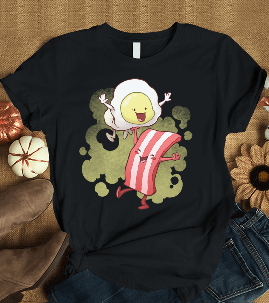 Bacon Lift Breakfast Happiness with Joyful Egg and Bacon Duo T-Shirt
