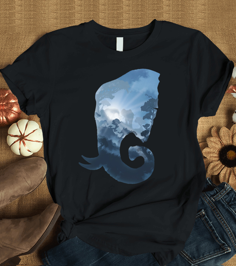 Elephants In The Night Wilderness T-Shirt