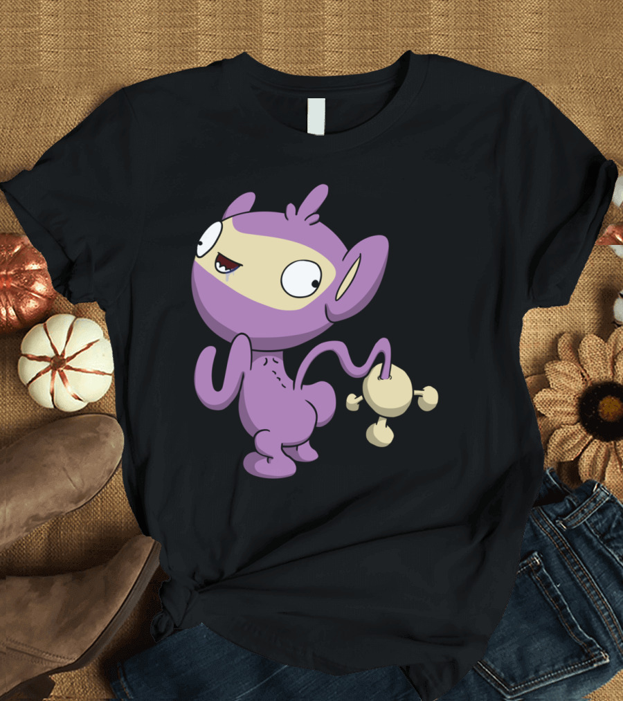 Handy Money Aipom Pokémon Parody Purple Cartoon Character T-Shirt
