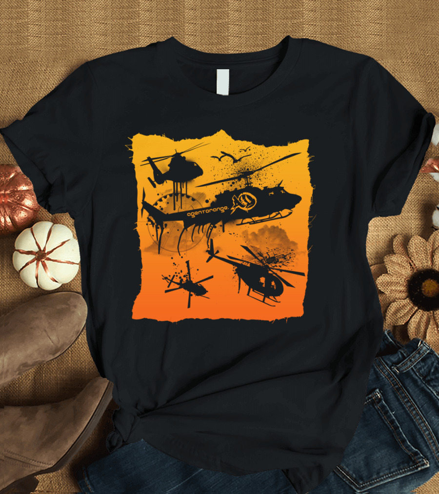 Agent Orange Black Helicopters T-Shirt