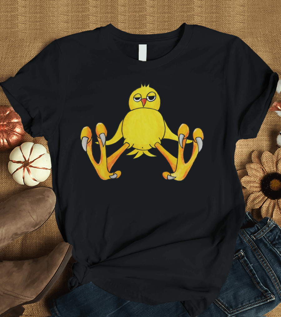 Relaxed Chicken Sitting Watercolor Hand Drawn T-Shirt