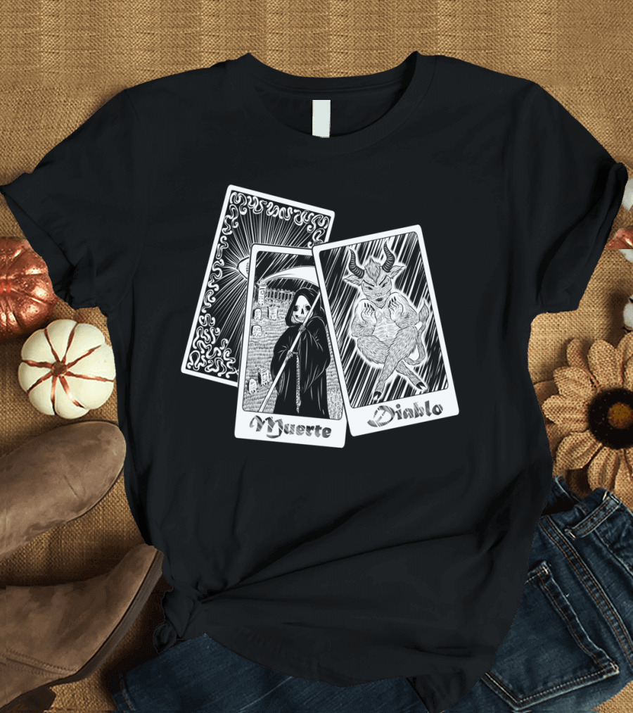 Muerte Diablo Tarot Card Dark T-Shirt