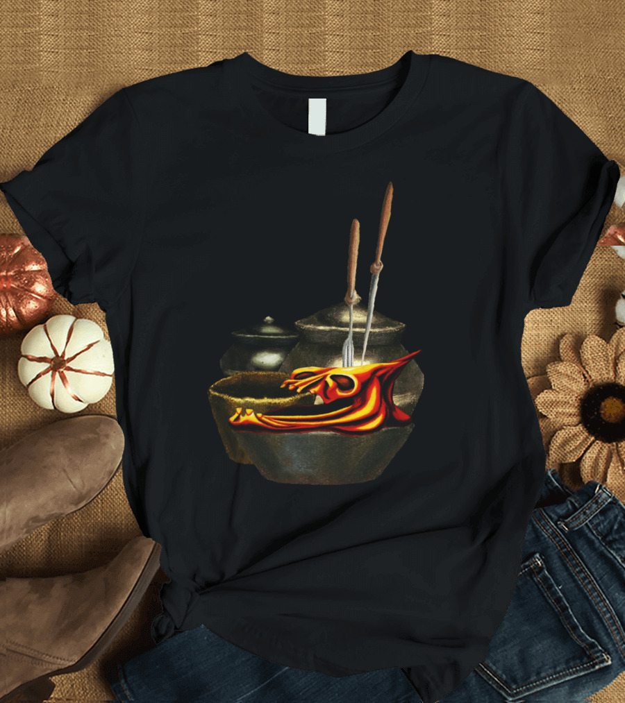 Baking Bowls and Utensils with Dragon Motif T-Shirt