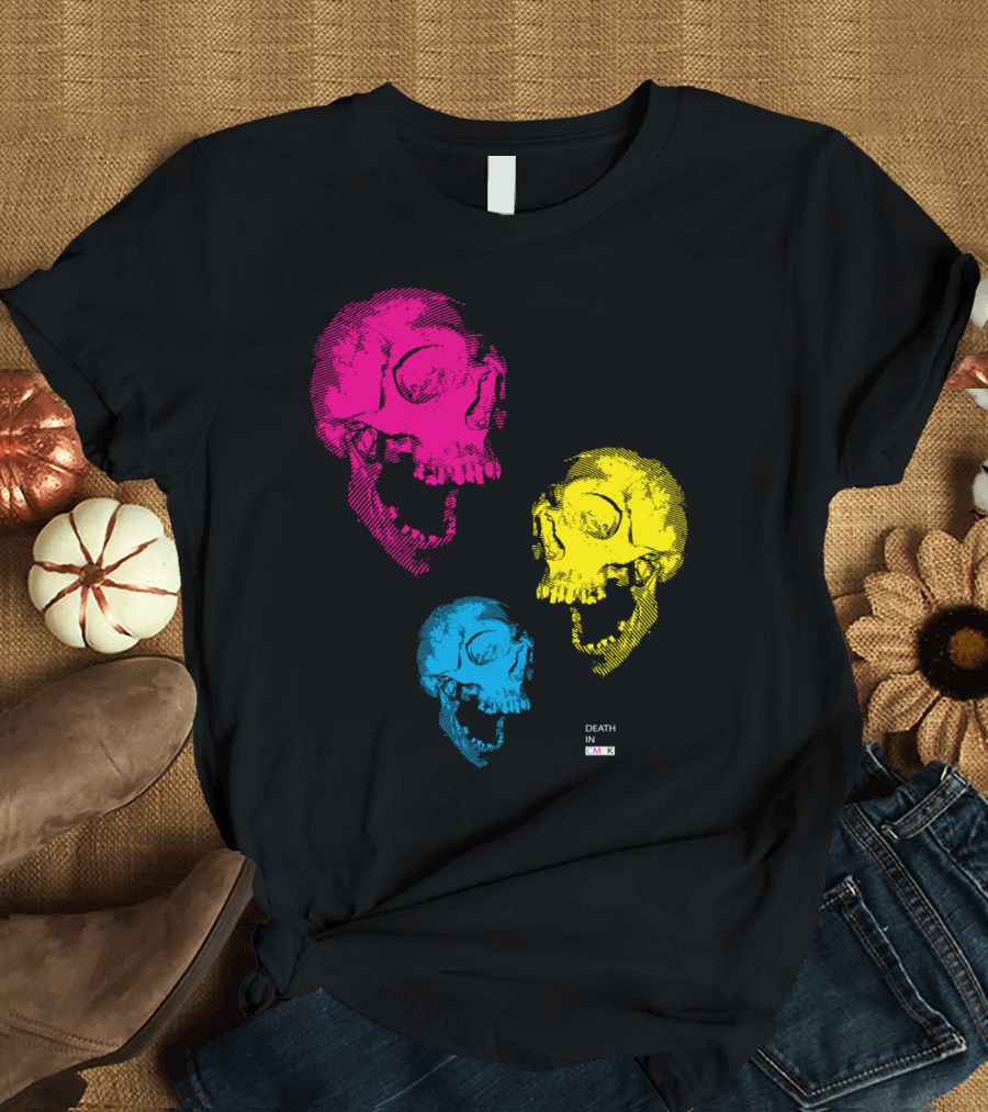 DEATH SKULLS IN CMYK COLORS T-Shirt