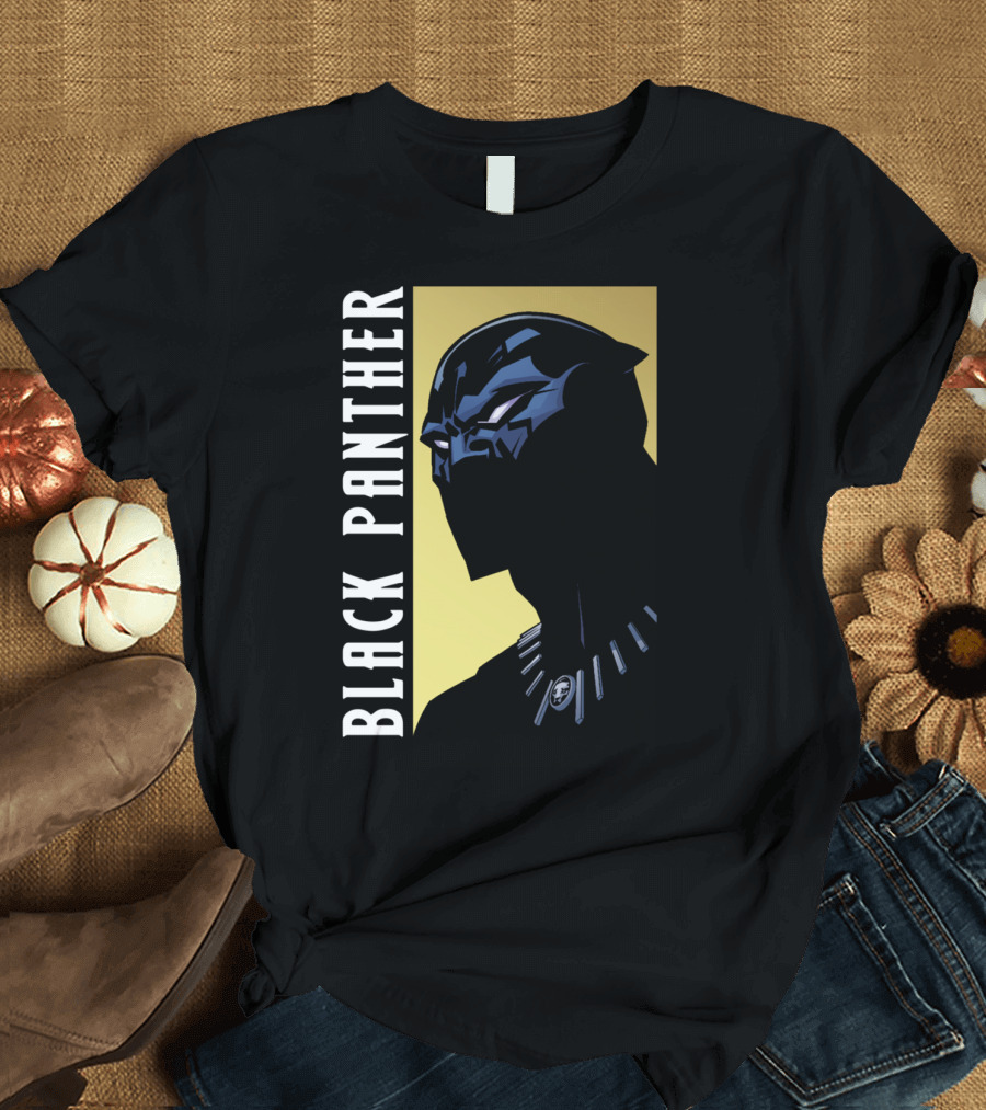Black Panther Profile Art Deco Style Marvel Hero T-Shirt