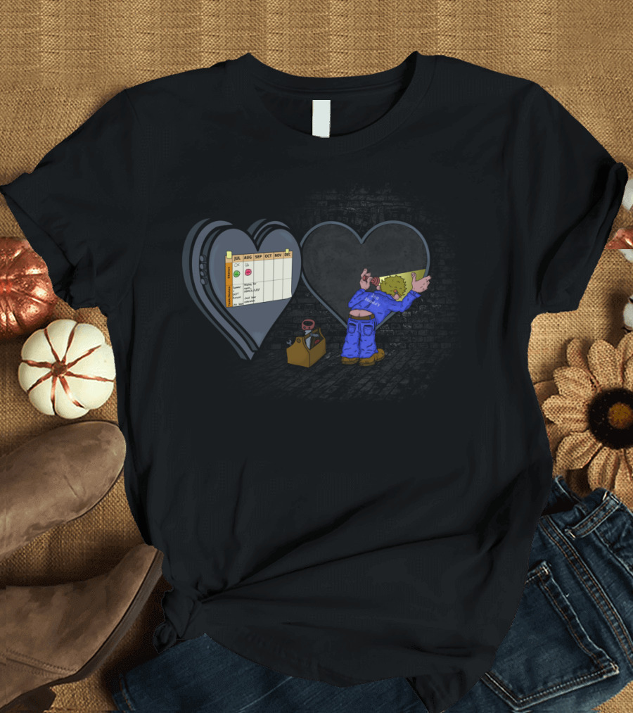 Heart Maintenance Mechanic Calendar Repair Tools T-Shirt