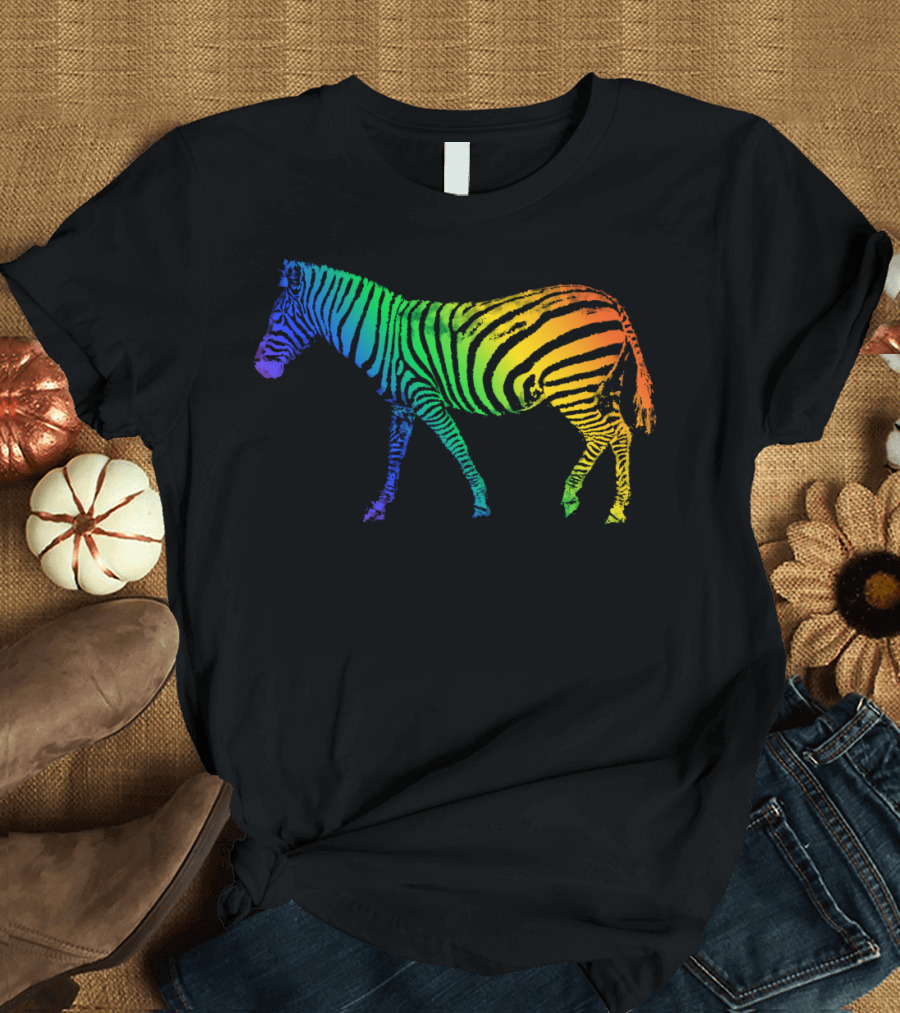 A Horse Of A Different Color Rainbow Zebra T-Shirt