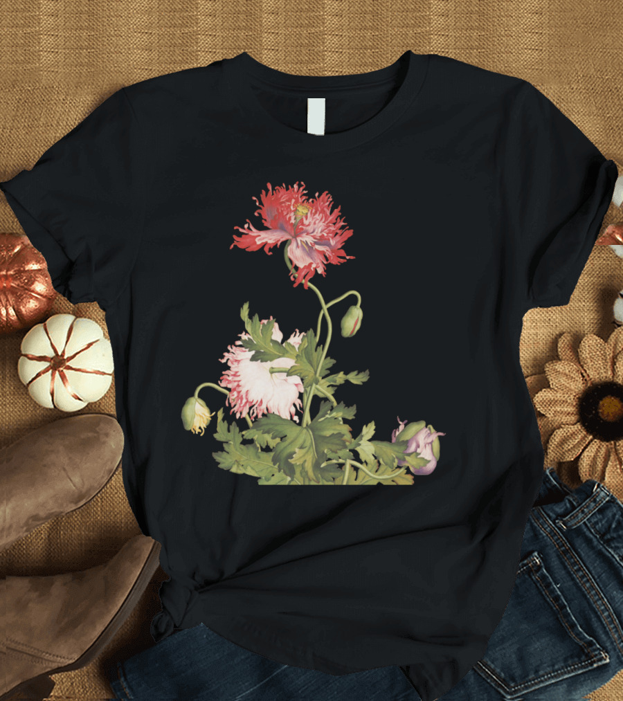 Flower Charm Poppy Botanical T-Shirt