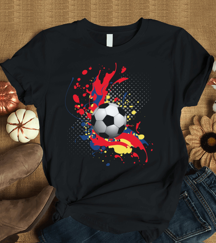 Barcelona Soccer Splatter Ball T-Shirt