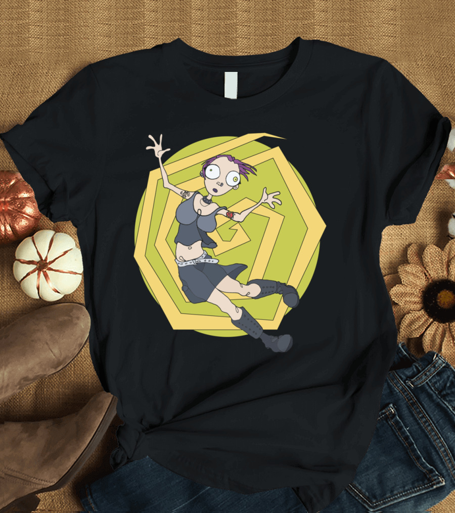 Demented Spiral Downward Germaine Comic by Jhonen Vasquez T-Shirt