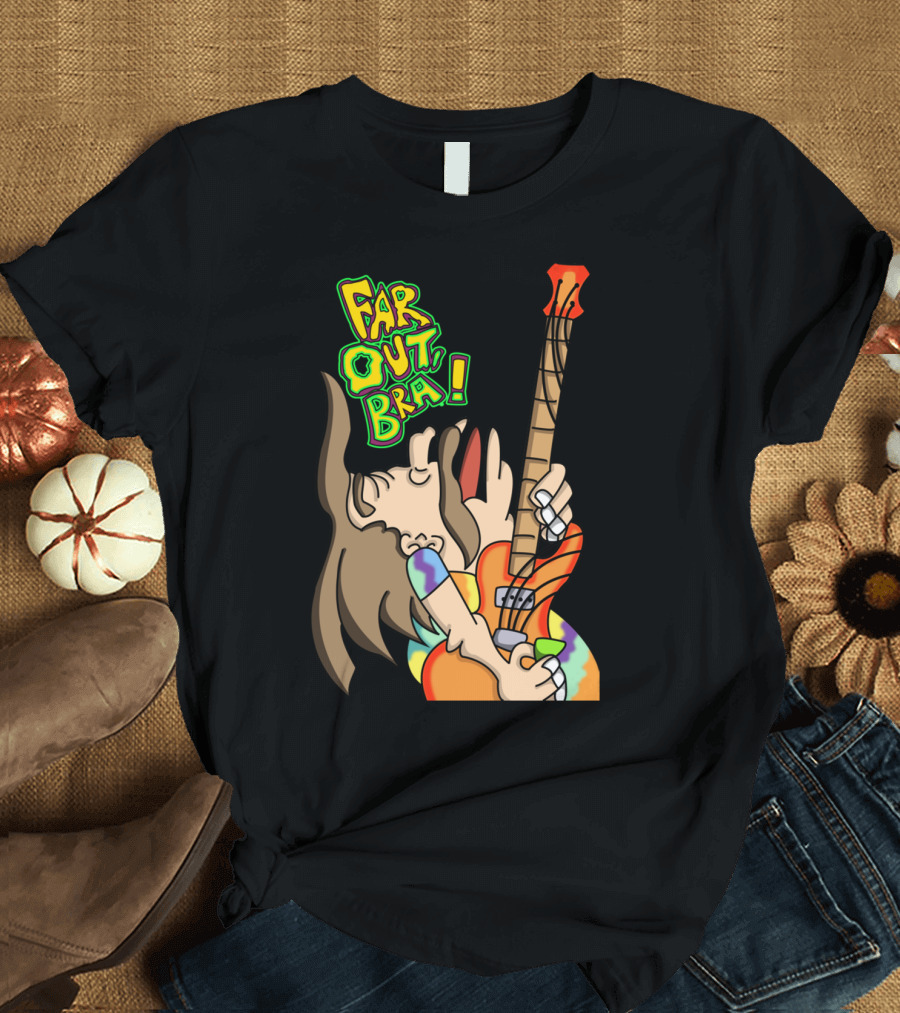 Far Out Bra Hippie Guitar Jams T-Shirt