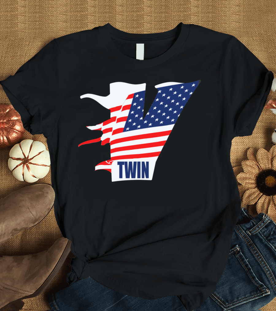 American V Twin Flag T-Shirt