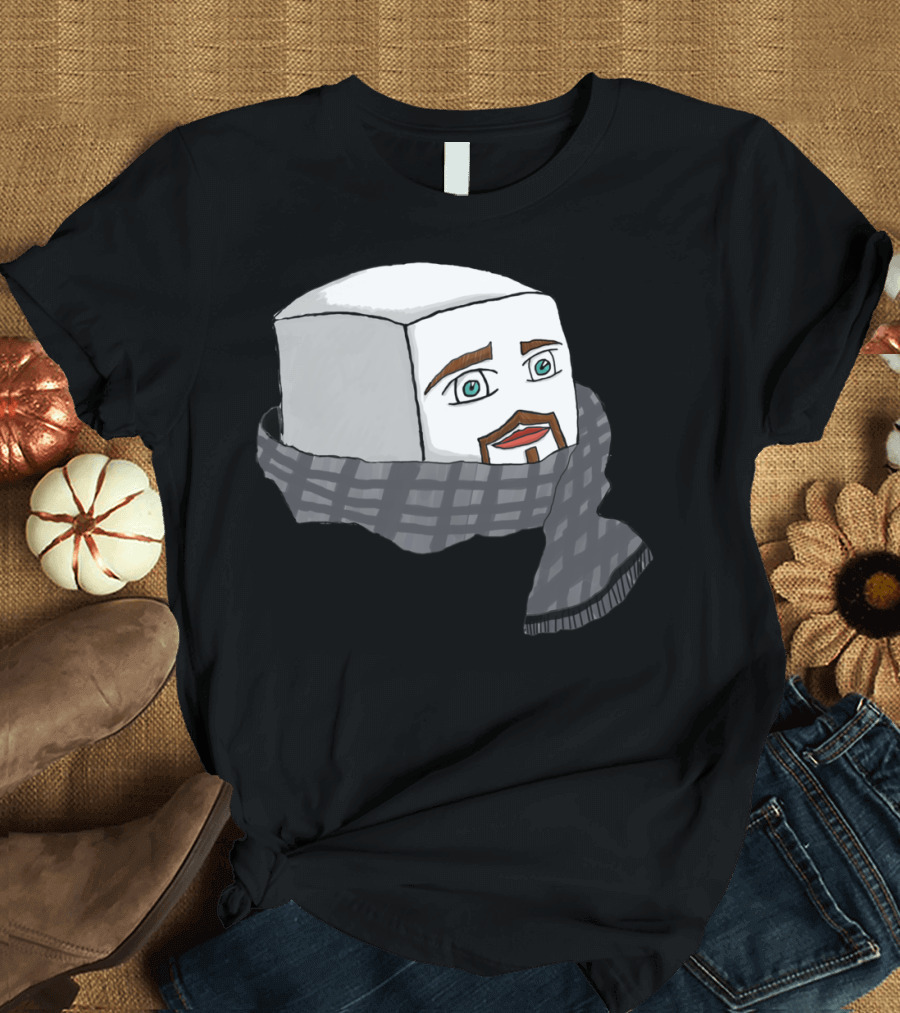 Hipster Tofu with Beard and Scarf T-Shirt