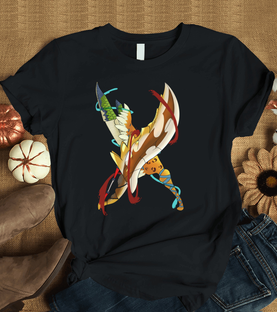 Blood Is Thicker Than Water Vibrant Fusion of Scales and Feathers T-Shirt