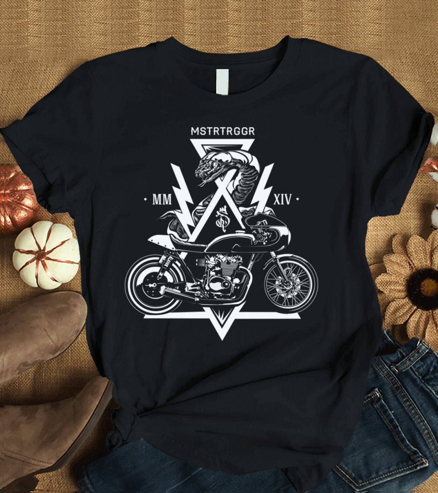 MSTRTRGR Honda CB500 Cafe Racer Snake MM XIV T-Shirt