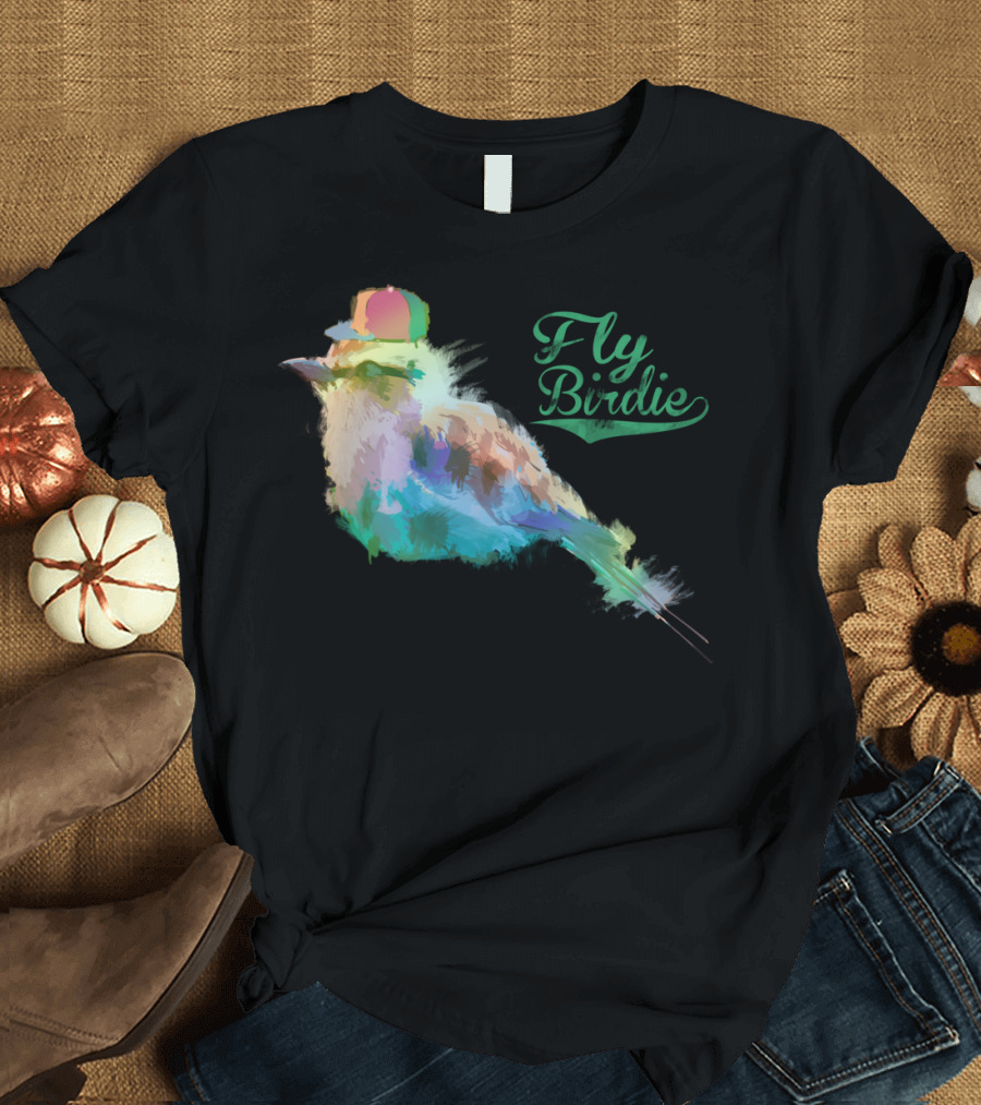 Fly Birdie Colorful Watercolor T-Shirt