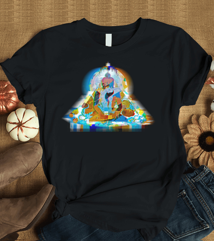 Analogital Tantra Glitched Buddha Meditation T-Shirt