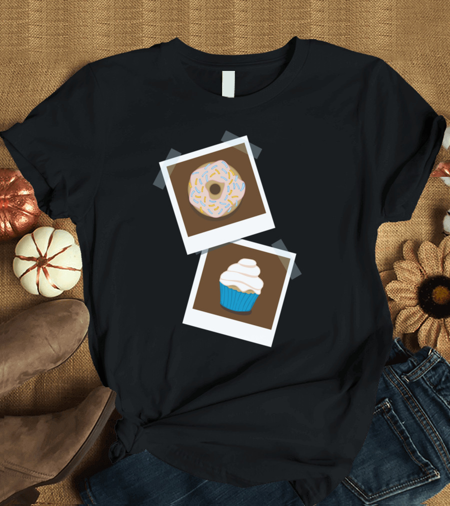 Dessertpolaroids Donut Cupcake Polaroid Images T-Shirt