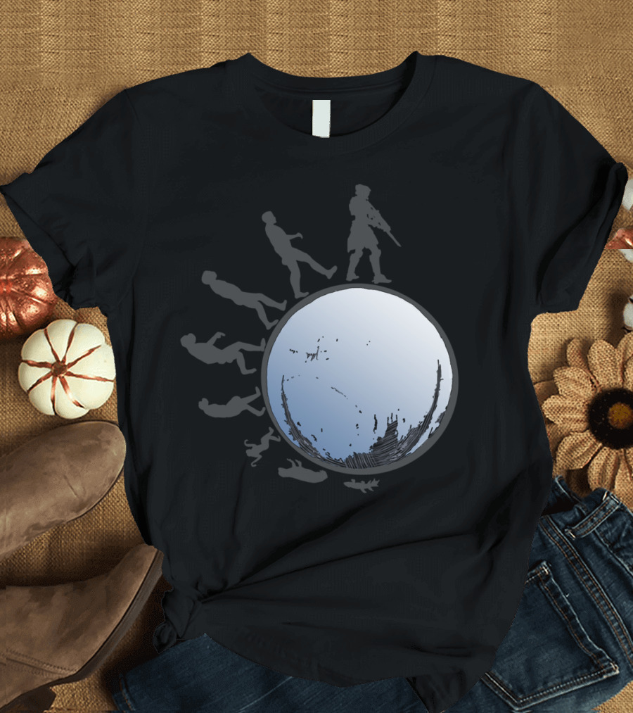 Destiny Evolution Soldier with Gun Moonwalking Progression T-Shirt