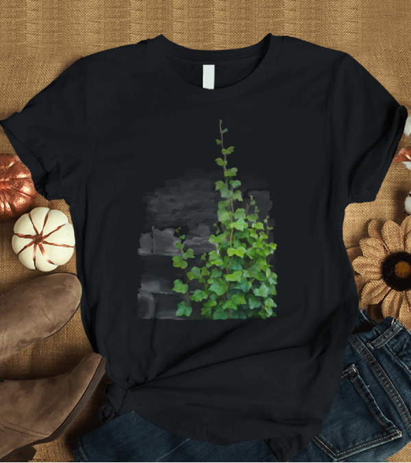 T-Shirt: By The Wall Ivy Against Stone T-Shirt By The Wall Ivy Against Stone T-Shirt