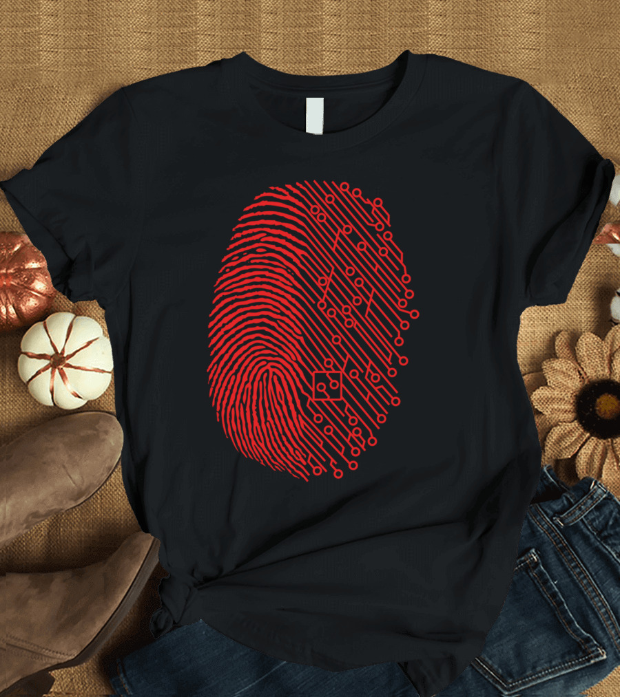 New Generation Digital Fingerprint Circuitry T-Shirt