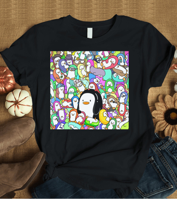 T-Shirt: Humphrey And Friends Colorful Penguin Characters T-Shirt Humphrey And Friends Colorful Penguin Characters T-Shirt