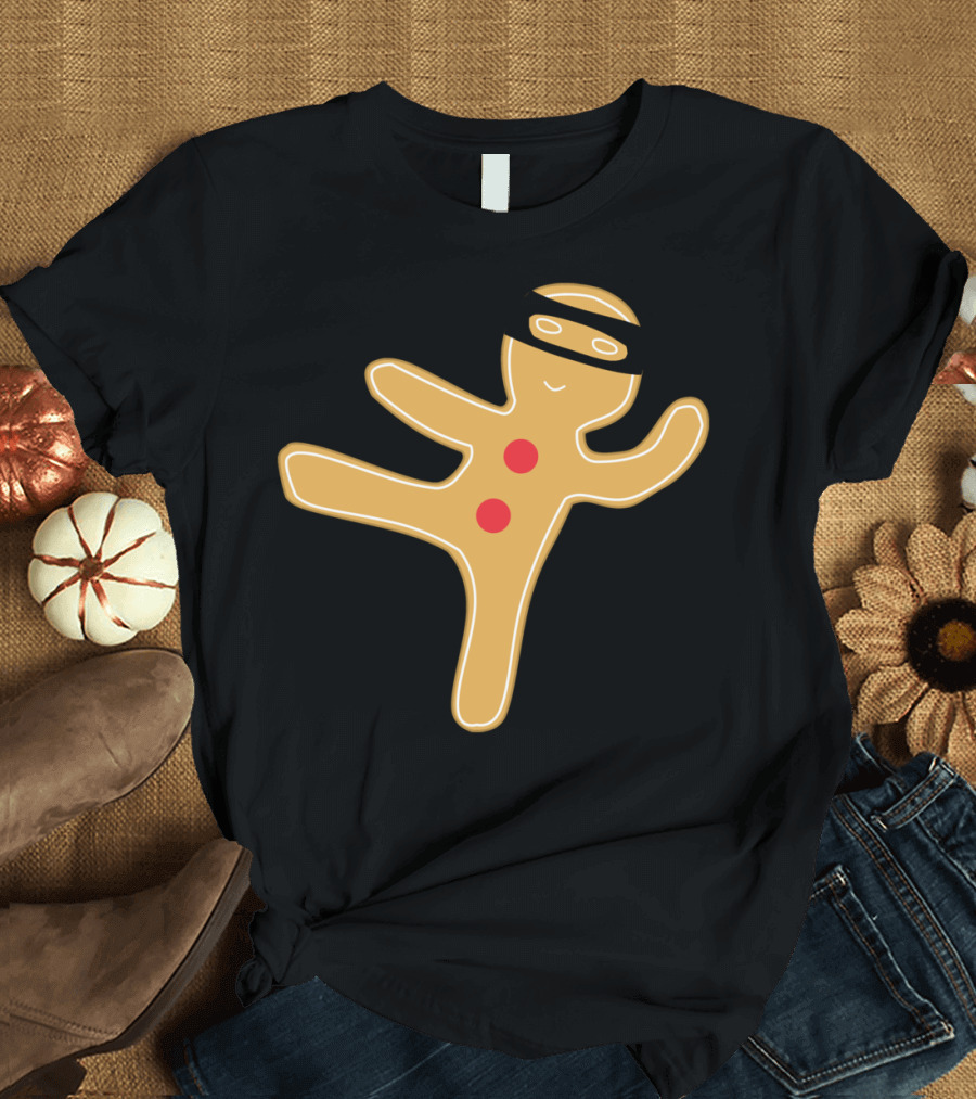 Ninjabread Man Cookie Ninja Kick T-Shirt