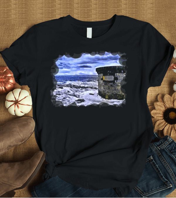 T-Shirt: A Winter Wishing Well Coastal Fortress Snowy Landscape T-Shirt A Winter Wishing Well Coastal Fortress Snowy Landscape T-Shirt