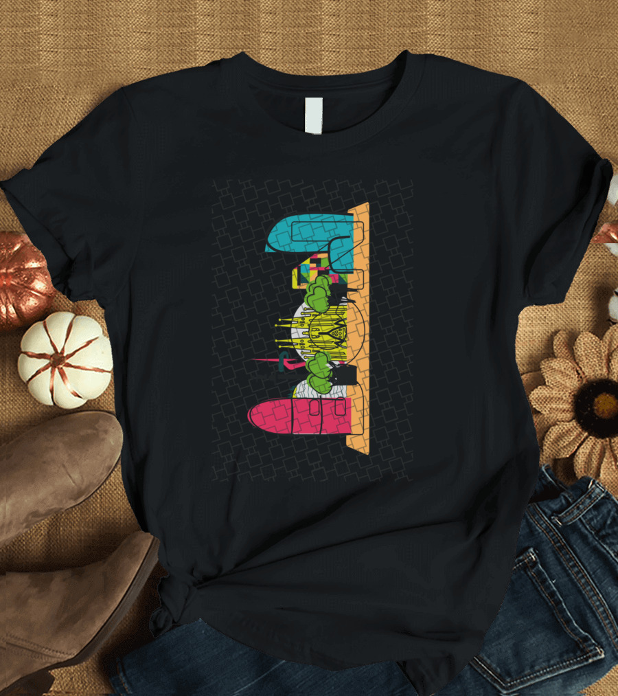 BCN Barcelona Skyline Colorful Abstract Architecture T-Shirt