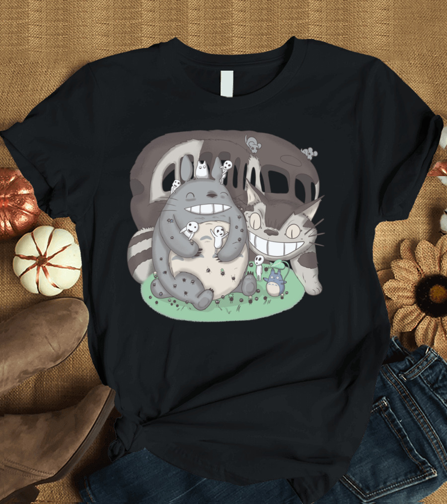 My Neighbor Totoro Catbus Kodama Forest Friends T-Shirt