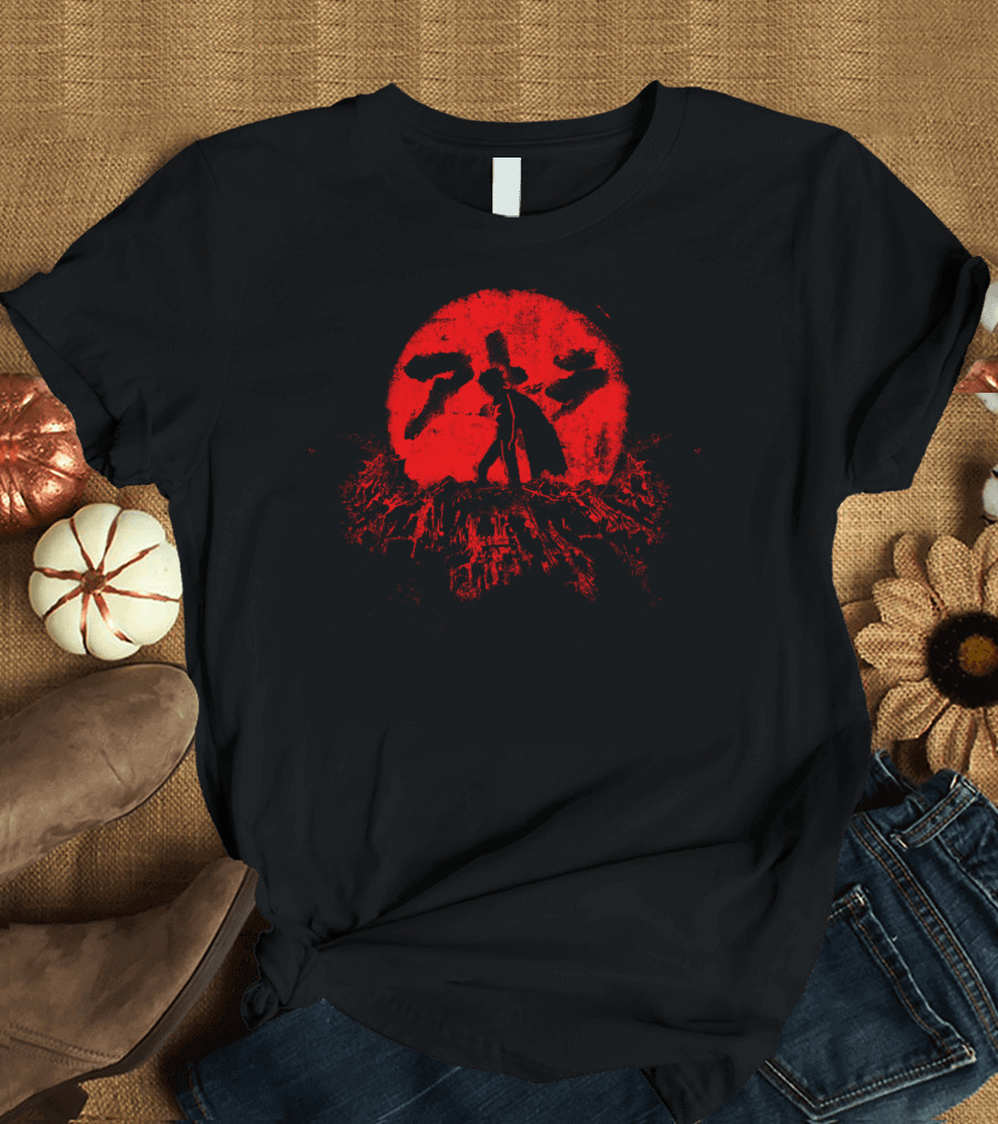Akira Red Sun Silhouette Scene T-Shirt