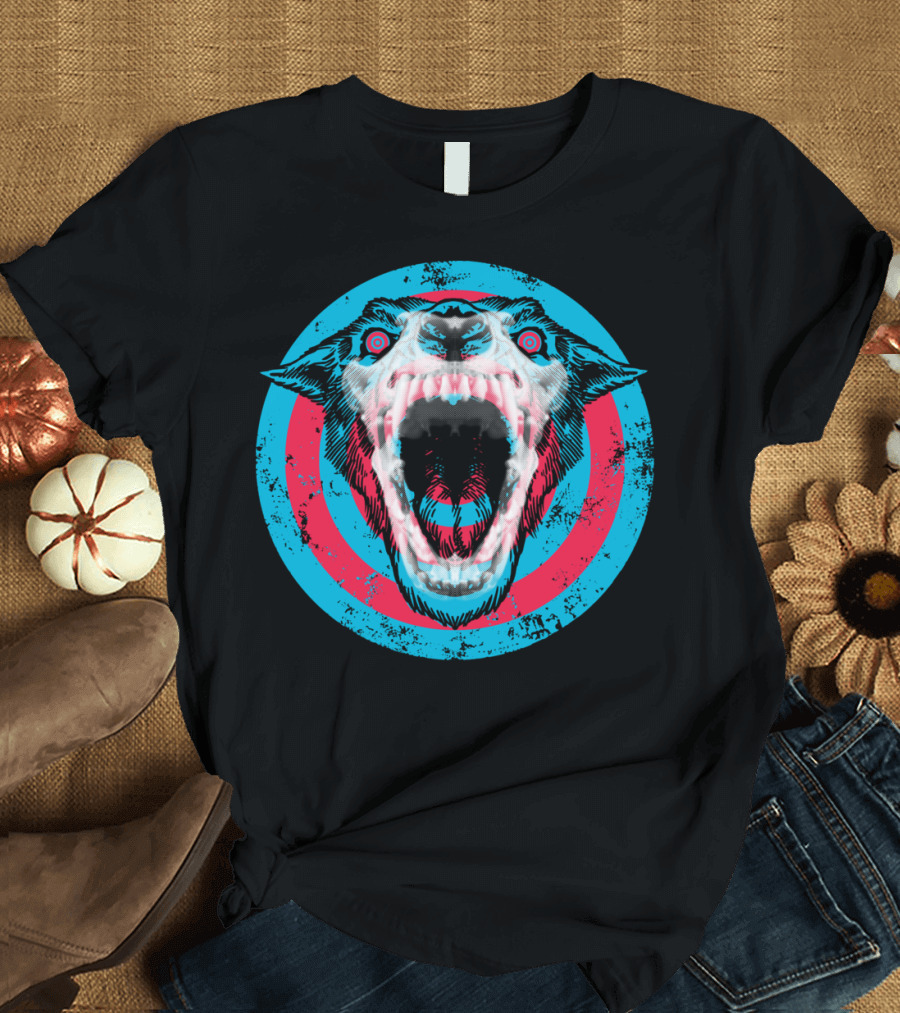 Symetricwolf Geometric Wild Animal T-Shirt