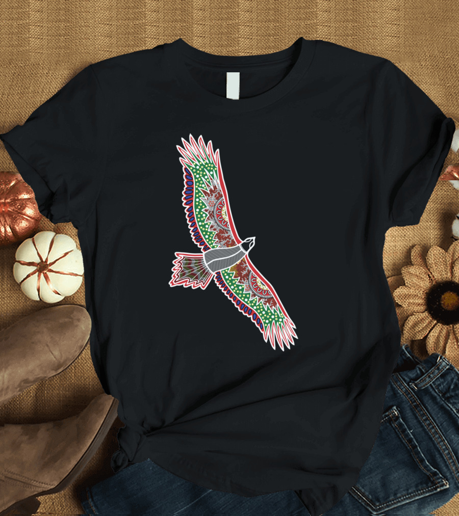 Aboriginal Authentic The Eagle Pattern Multicolor T-Shirt