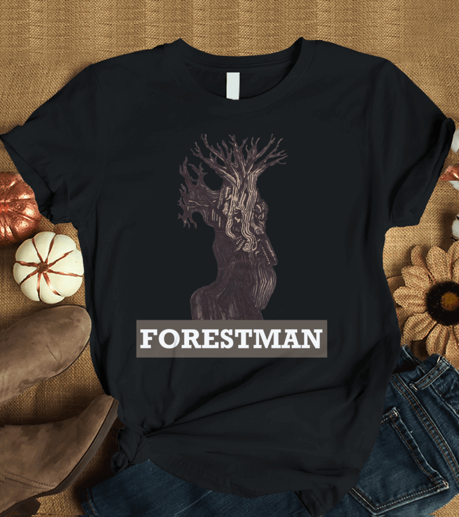 FORESTMAN Treeheaded Wood Carving Personification T-Shirt