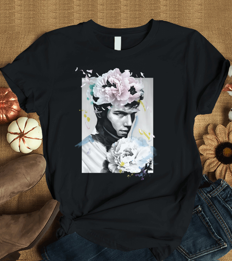 Man Flowers Peonies T-Shirt