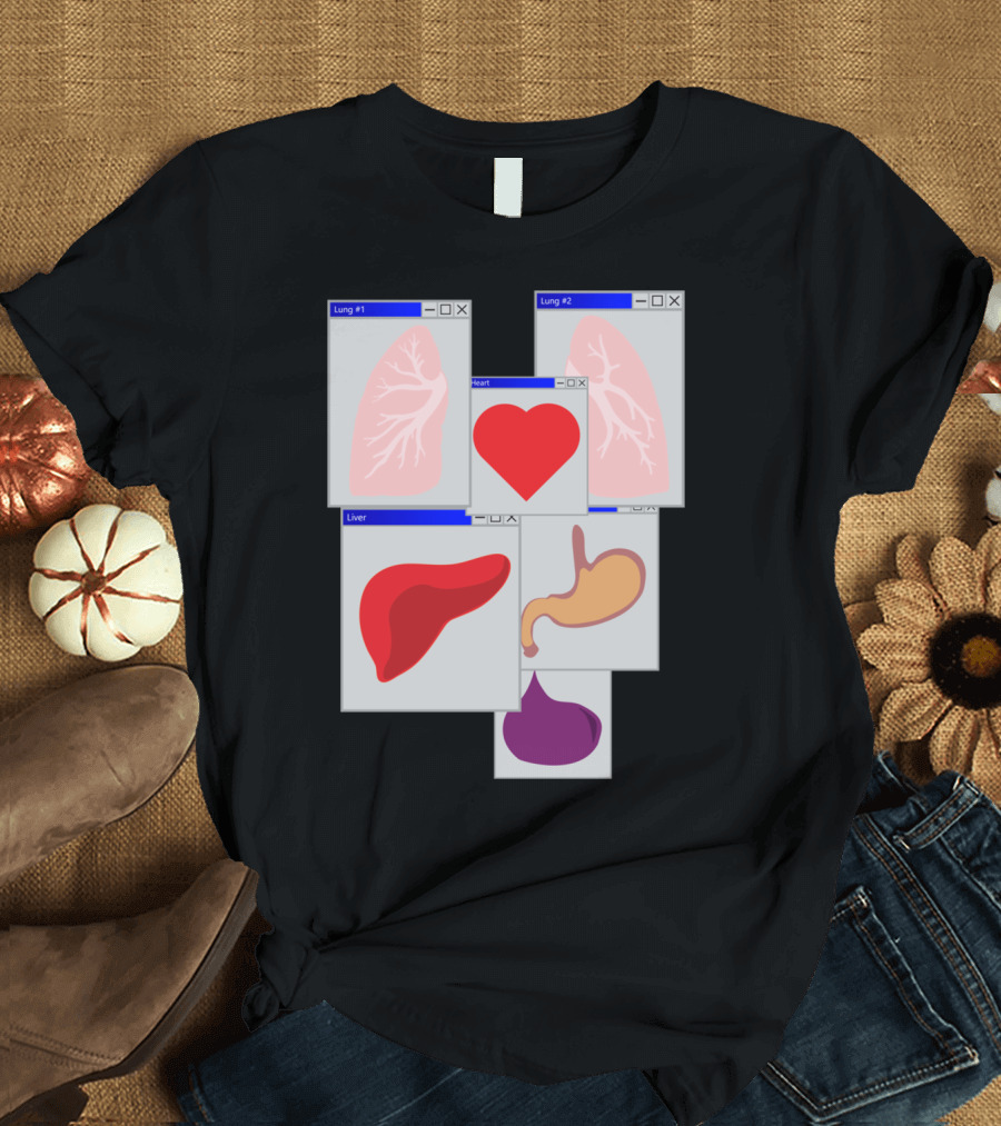 Lung Heart Liver Stomach Body Desktop T-Shirt