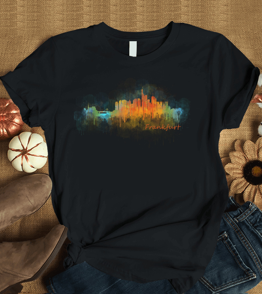 Frankfurt Am Main City Skyline Cityscape Skyline Frankfurt T-Shirt