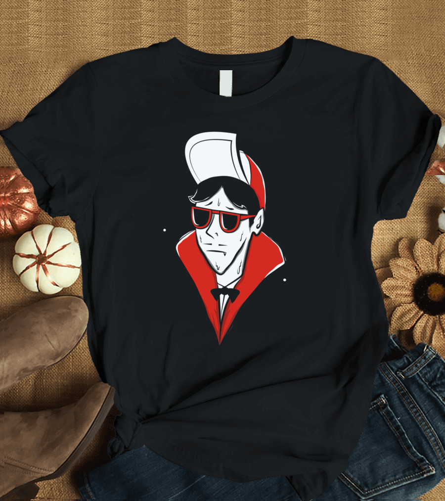 Count Drac in Red Sunglasses and Cap T-Shirt