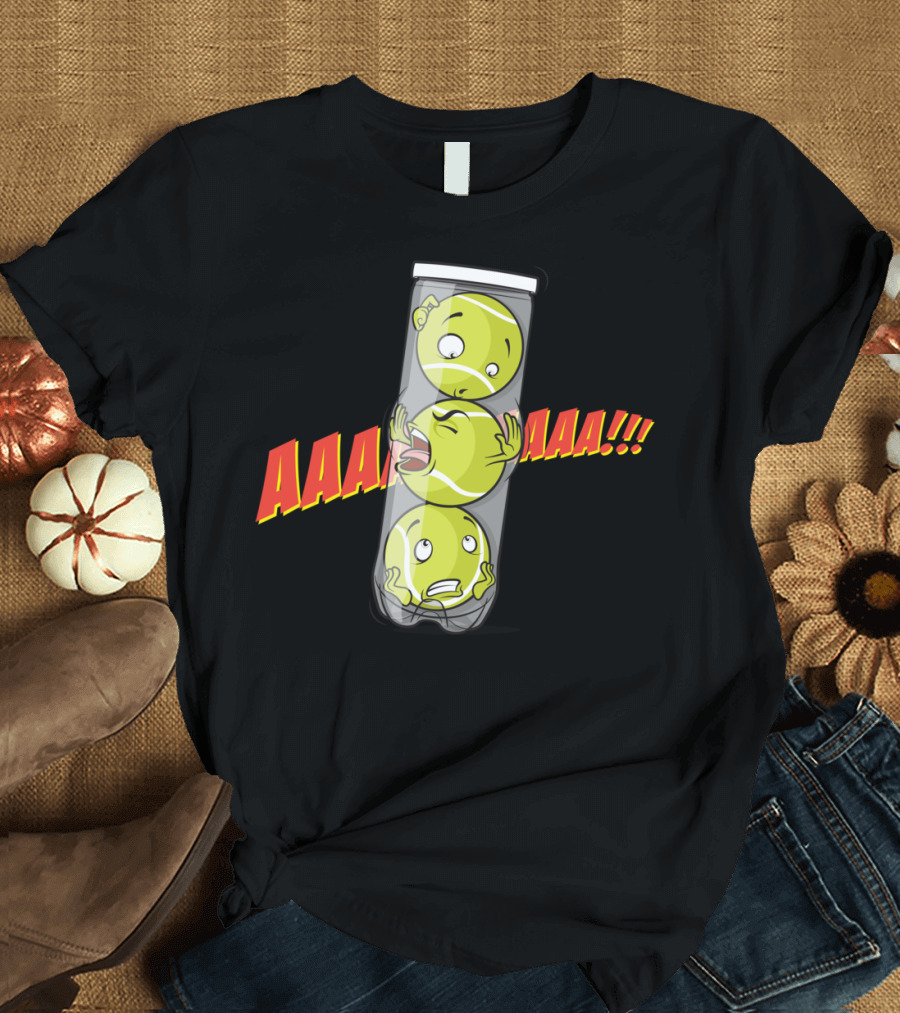 AAA Tennis Balls Panic Claustrophobia Reaction T-Shirt