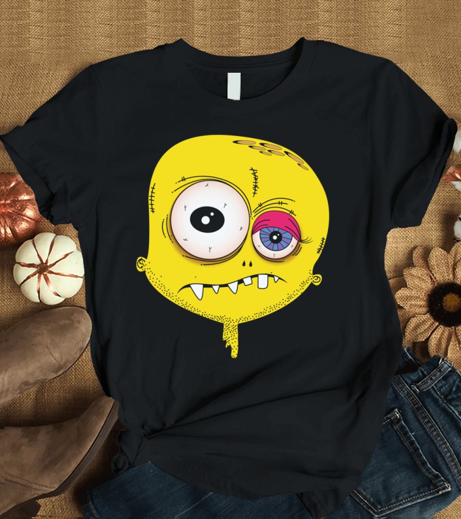 Weirdo Case Yellow Zombie Face Art by RAOR T-Shirt