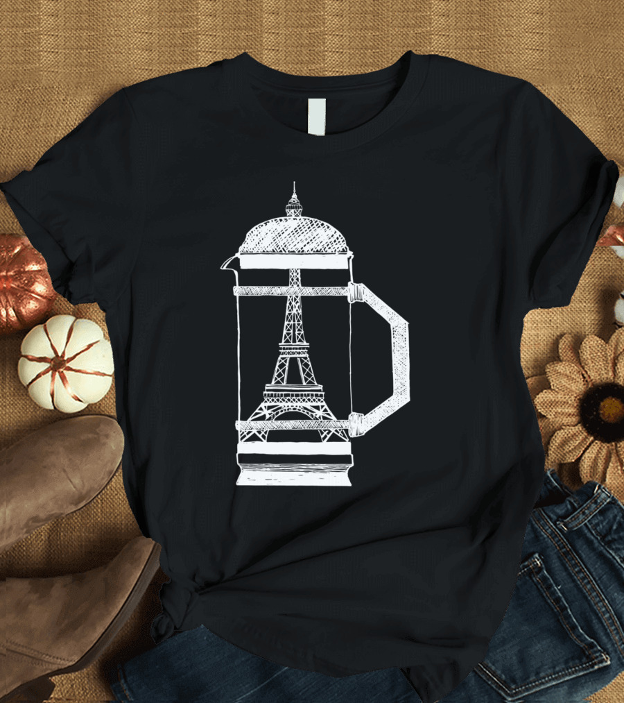 Eiffel Tower French Press T-Shirt