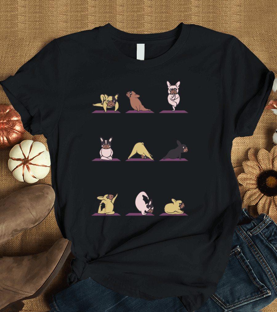 French Bulldog Yoga Poses T-Shirt